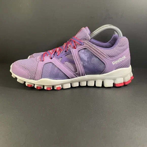 Reebok Realflex Train RS 2.0 Purple and Red Athletic Shoes, Womens Size 9 - Picture 3 of 6